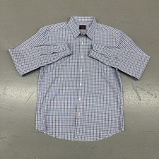 UNTUCKit Shirt Mens Large Blue White Check Long Sleeve Button Front Casual