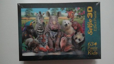 SELFIE 3D EFFECT PUZZLE+++''ERLEBNIS ZOO''+++NEU+++OVP