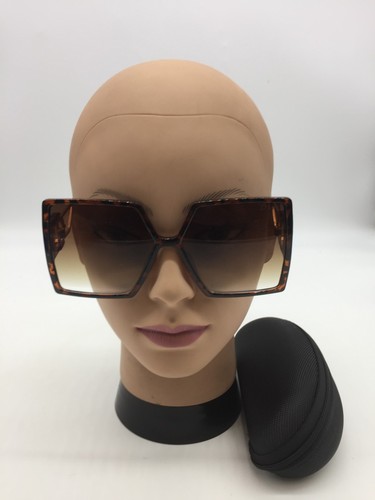 Dior Women's Square Oversized Tortoise Trendy Sunglasses 62-17-142 Brown Lenses