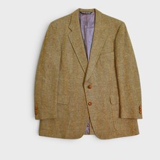 Vintage Austin Reed Tweed Sport Coat 42R Brown Striped Wool 2 Button Single Vent