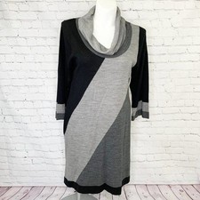 MADISON LEIGH LIGHTWEIGHT COWL NECK SWEATER DRESS - XL