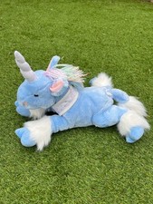 Rare Chad Valley Unicorn baby blue Pastel Hair Soft Plush Toy