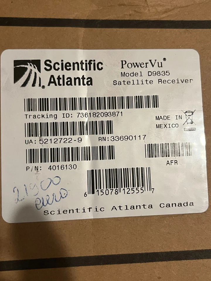 Scientific Atlanta PowerVu D9835 Cisco Receptor Satelital Caja Control Remoto Manual Foto 4 de 4