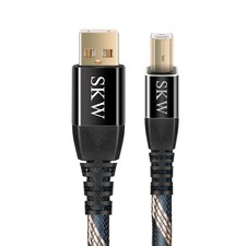 SKW Audiophiles USB 2.0 DAC Audio Cable USB Type A to USB Type B Printer Cabl...