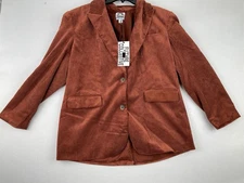 Future Collective Reese Blutstein Blazer Jacket Corduroy Rust Red Size LARGE