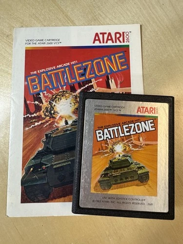 Atari 2600 Battlezone Game Cartridge & Manual  - Nice