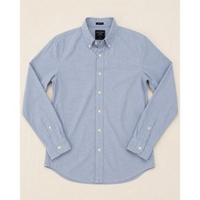 Abercrombie Fitch Mens Super Slim Fit Button Down Shirt Light Blue Size M