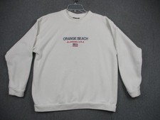 Vintage Orange Beach Alabama Sweatshirt Mens XL Crewneck Embroidered USA Made