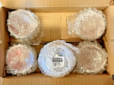 Crate and Barrel Votive Candle holders, ruby glass NIB