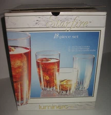 STARFIRE Luminarc CLEAR Set-18 Cooler (16oz) Beverage (12oz) Double Old Fashion