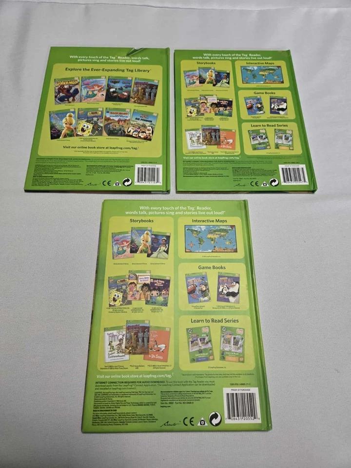 Lot of 3 - LeapFrog LeapReader TAG Books Disney TOY STORY 3 / TANGLED / BEAUTY - Image 2 of 2