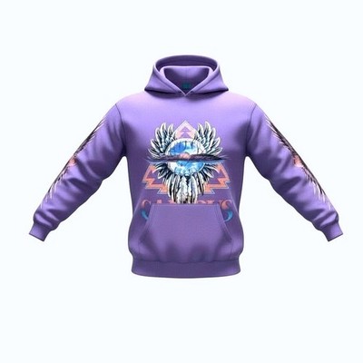 CAMPUS GOODS LA World Tour Hoodie Vintage Purple 100 Cotton Eagle Graphic XL