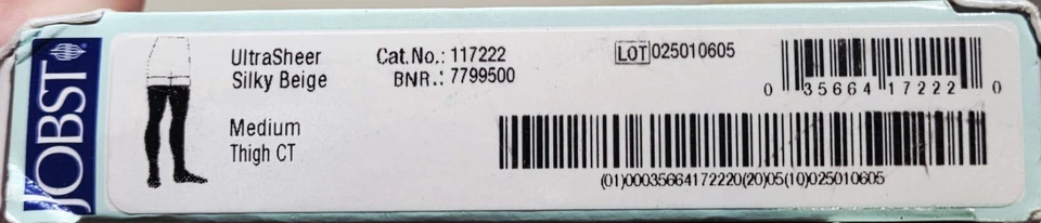 Medias de compresión Jobst ultra transparentes beige sedoso - nuevas en caja Foto 3 de 3