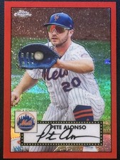 2021 Topps - Chrome 1952 Topps Redux Pete Alonso #TC52-20 Red Refractor /70