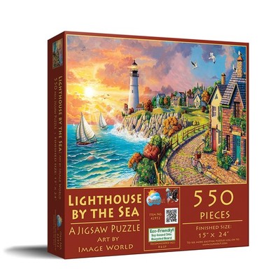 SunsOut Lighthouse by the Sea 550 pc Jigsaw Puzzle
