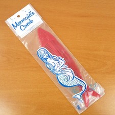 Vintage 1964 Novelty Comb Red Fish Bone Skeleton H. F. Co. Chicago