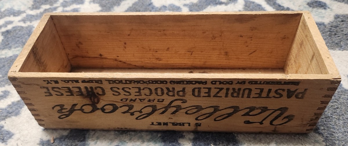Valleybrook Cheese box vintage wood advertising old store | eBay