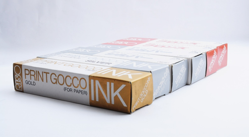 Tinta metálica Gocco Hi-Mesh de impresión RISO - bronce x2, plata x3, oro x1 (para papel) - Imagen 3 de 6