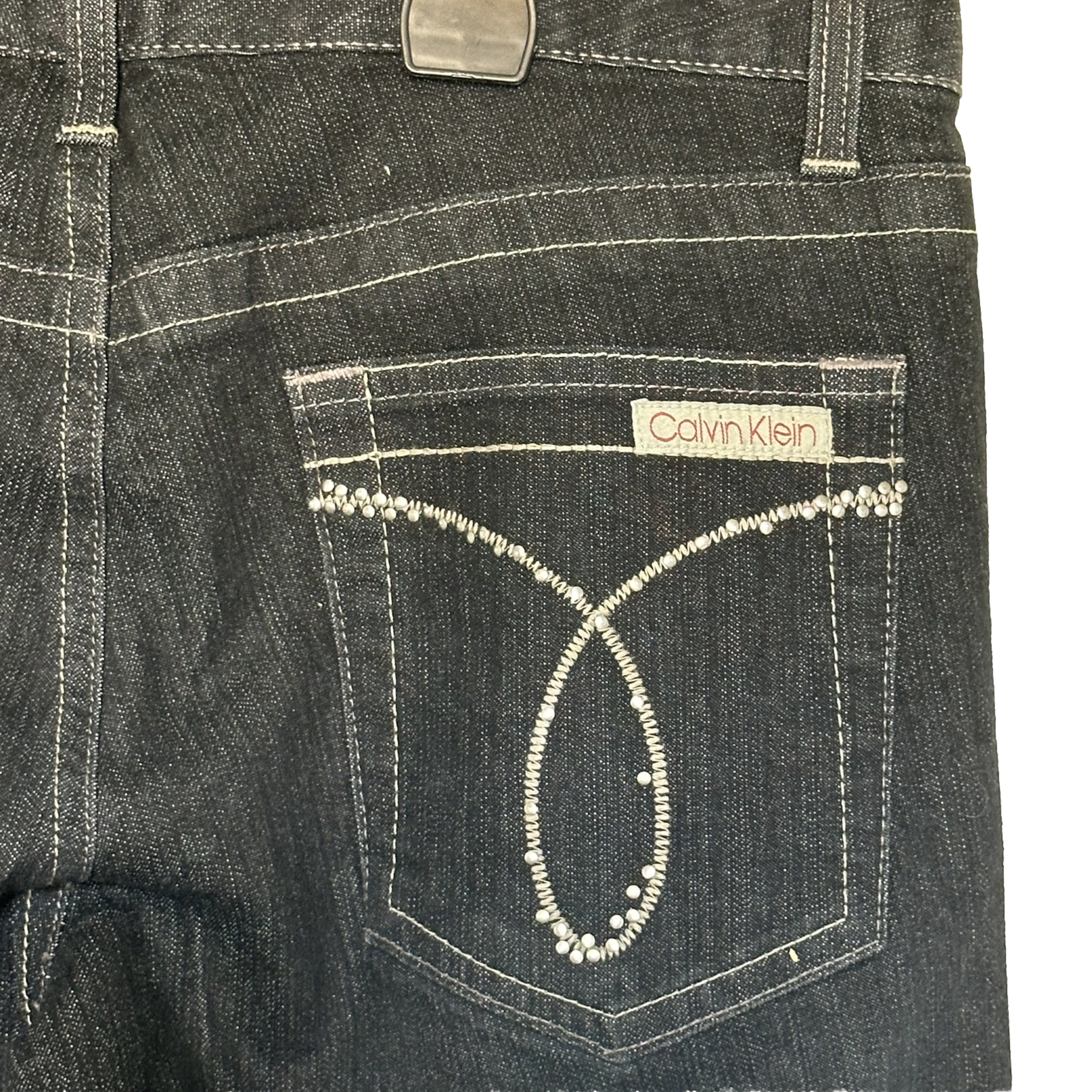 Calvin Klein Dark Wash Low Rise Flare Jeans Size 8 H009