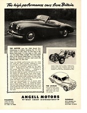 1952 JOWETT JUPITER & JAVELIN ~ ORIGINAL PRINT AD