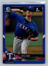 2018 Bowman Chrome Prospects Blue Refractor /150 Kyle Cody #BCP62