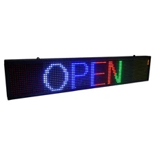 7.5"x39" LED Self-design Programmable Scrolling Message Open Sign Display Board