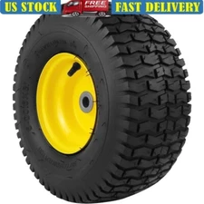 Lawn Mower Tire 15x6.00-6 Tubeless 4 Ply Replacement 570lbs Capacity Front New