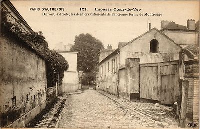 Old postcard Paris 14th PARIS d'Autrefois-Impasse Coeur-de-Vey (310816)