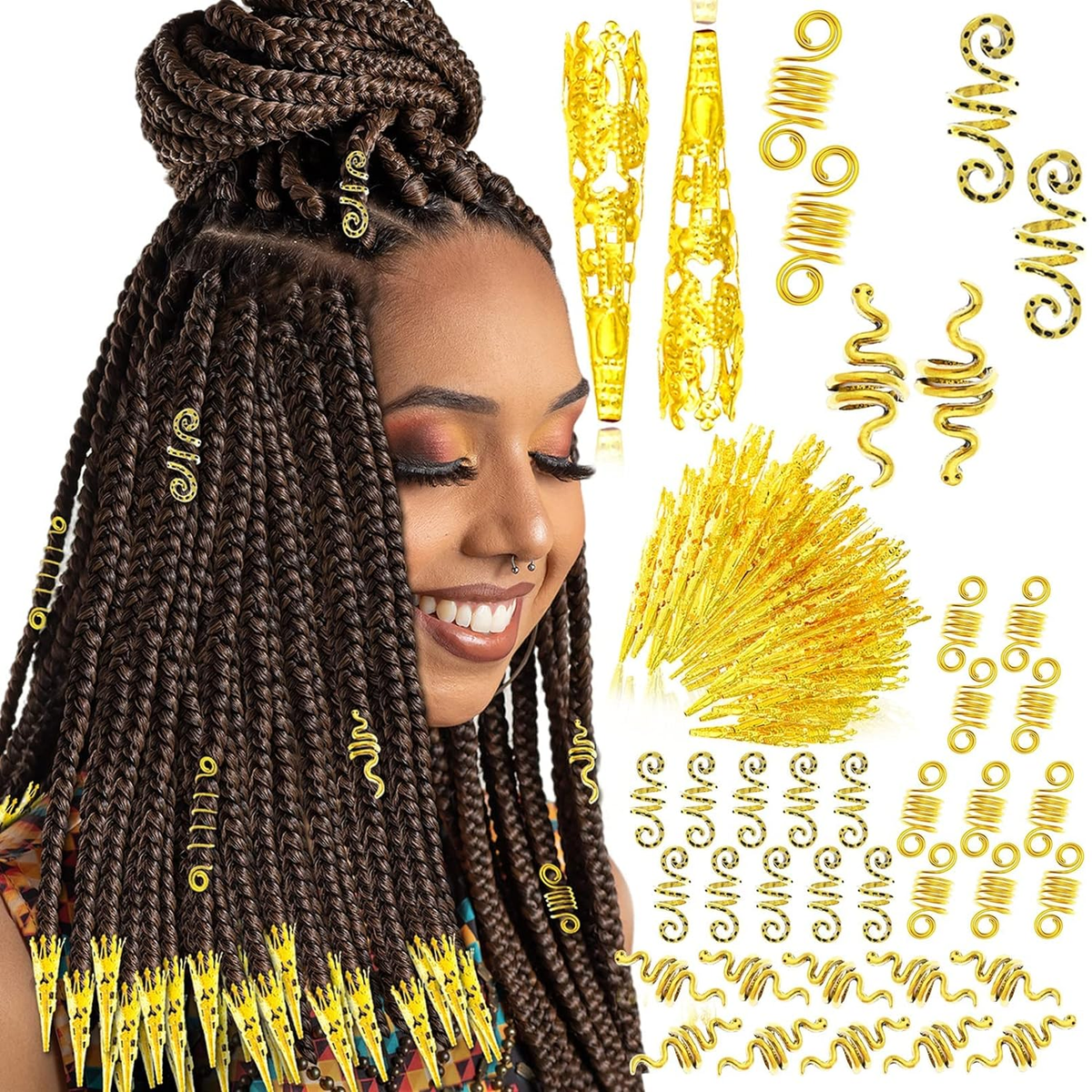 Gold Goddess Locs Hair Jewelry Kit