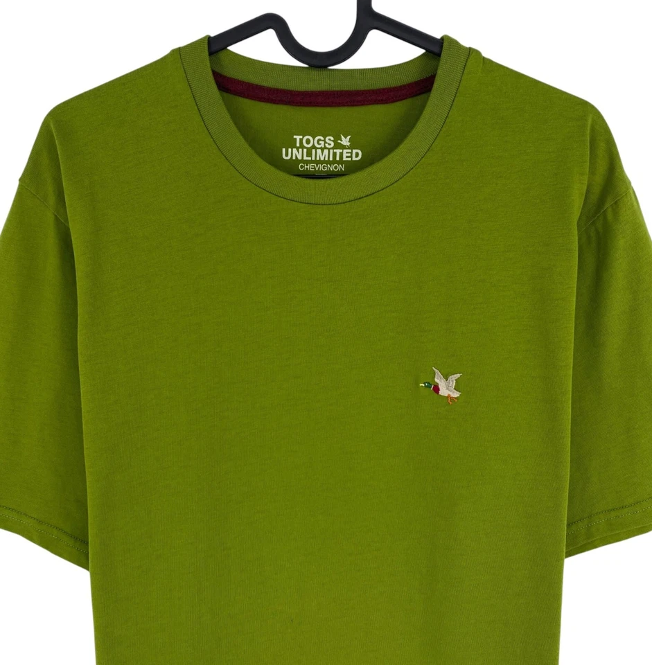 Togs Unlimited Chevignon Men Green Logo Short Sleeves Crew Neck T Shirt Size L - Image 2 of 4