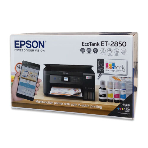 Epson EcoTank ET-2850 3 in 1 Tintenstrahl Multifunktionsdrucker schwarz - Bild 1 von 1