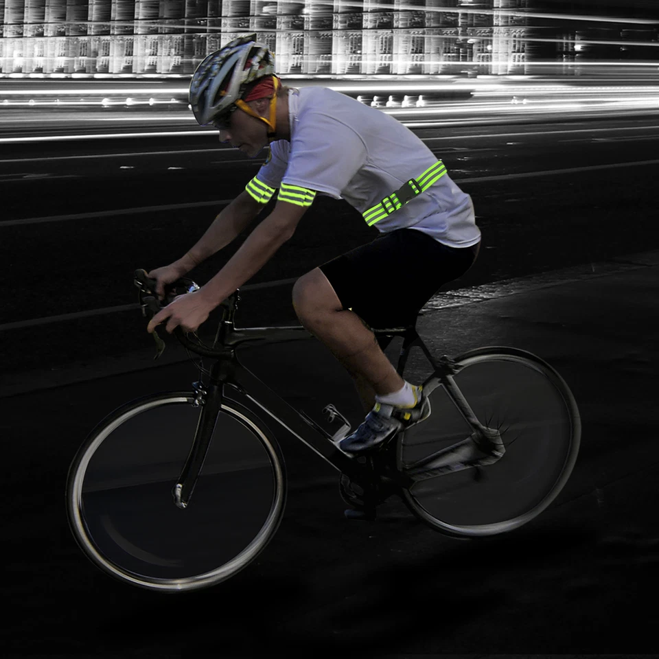 3uds Reflexivo Cinturón Reflexivo Correr Equipo Alta Visibilidad Verde - Imagen 2 de 4