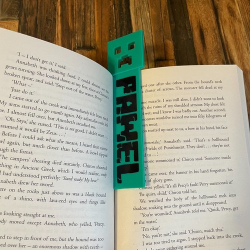 Bookmark Personalised Creeper Skeleton Enderman Pig Llama Minecraft Inspired - Picture 16 of 20