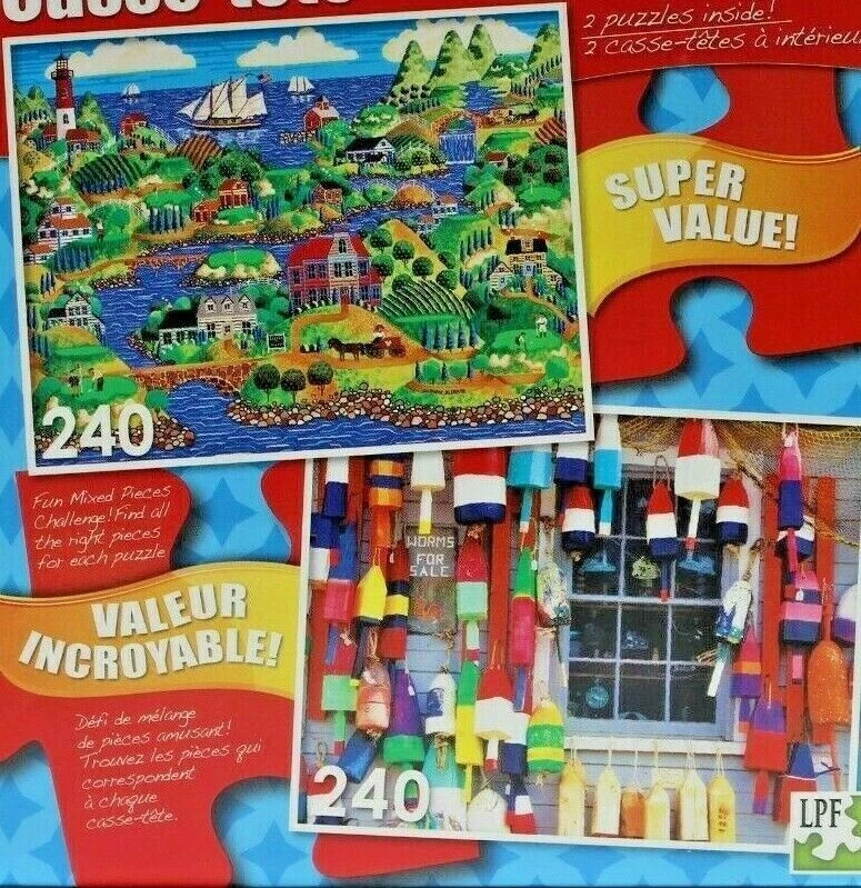 Challenge Jigsaw Puzzles 2 In 1  Green Sea Lobster Shed 11 X 9 480 Pieces - Image 2 of 3