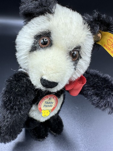Steiff 029905 Teddy PANDA 16 cm 1938 Replika Historische Miniatur TOP Sammlerstü - Bild 6 von 9