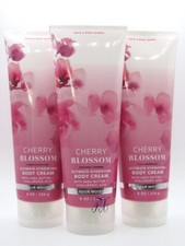 BATH  BODY WORKS CHERRY BLOSSOM BODY CREAM 8 OZ LOT OF 3 PCS 
