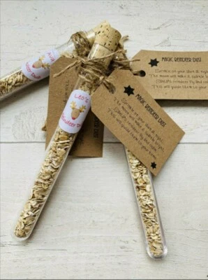 BEA GARDEN UK 1 Reindeer Food personalised sticker Christmas eve box santa magic personalized