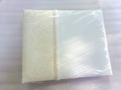 NEW Hallmark STORIES White Ivory Beautiful Fabric Wedding Home Guest Book