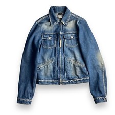 Versace Vintage 1990s Denim Zip Jacket Medusa buttons Size XS