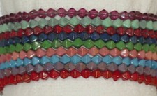 6mm Bicone Czech pressed Glass Beads 50 pc.strand