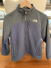 The North Face Boy's Blue Gray Full-Zip Sweater Fleece Jacket Size Medium