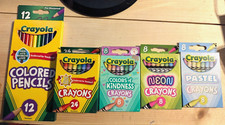 Crayola Crayons 4 Assorted Boxes  12 Count Colored Pencils NIB