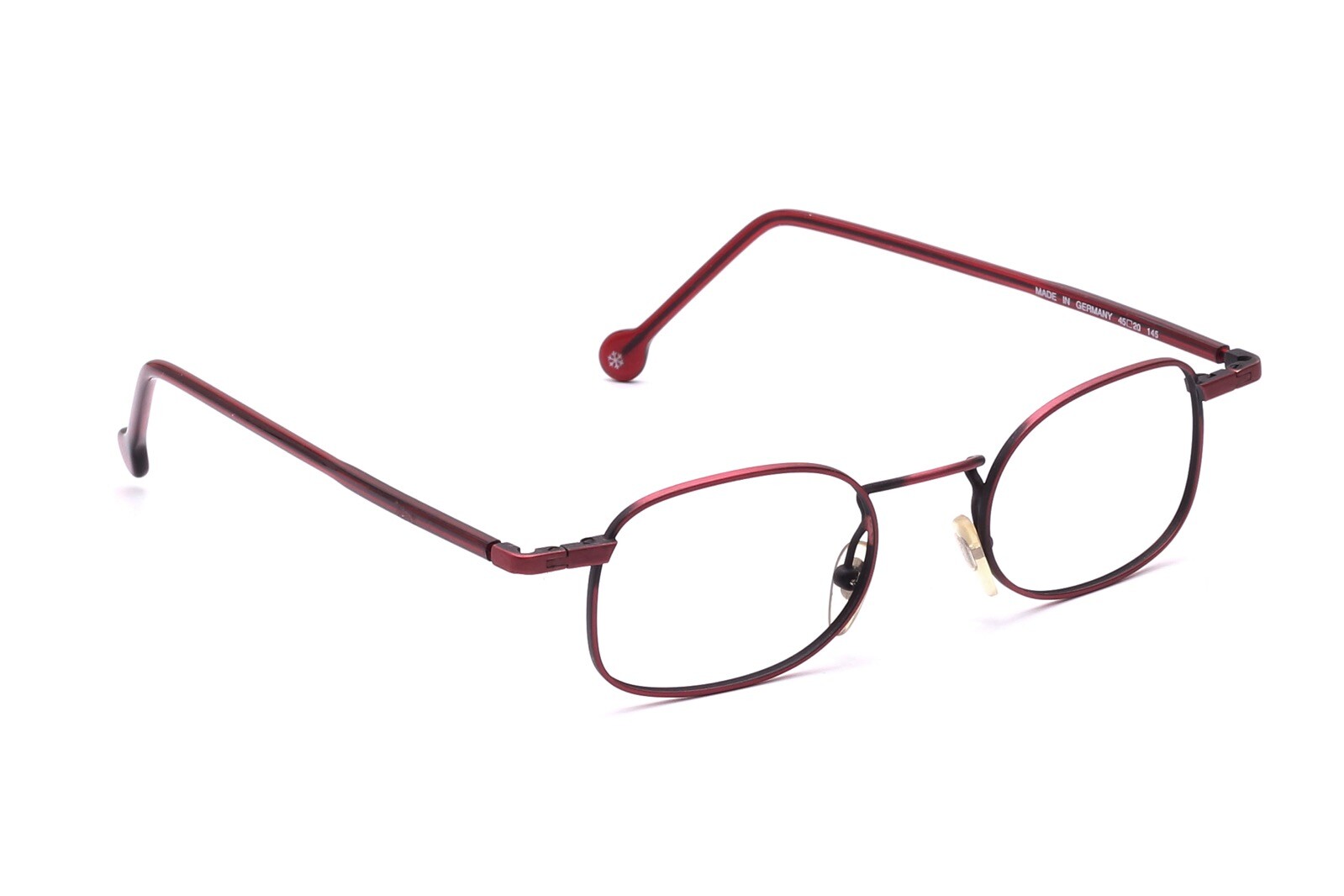 Brille Fassung Brendel Rot Германия Дизайн Металл Ацетат Damen Herren 45-20мм H1