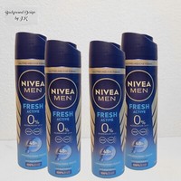 4X 150Ml Nivea Men Fresh Active 48H Deo Schutz Deodorant Spray Ohne Aluminium