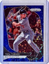 2020 Panini Prizm Blue Donut Circles Trea Turner Washington Nationals 123/199