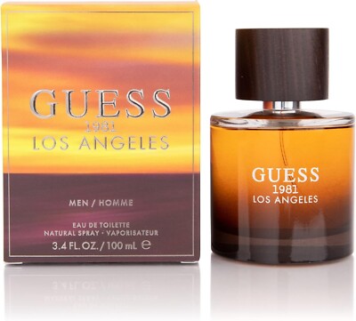 New Guess Los Angeles 1981 EDT Men Him 100mL 3.4oz Eau de Toilette Spray Perfume