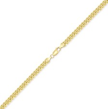 14K Yellow Gold Hollow Miami Cuban Bracelet 3.0mm 7-8" Curb Chain Link Men Women