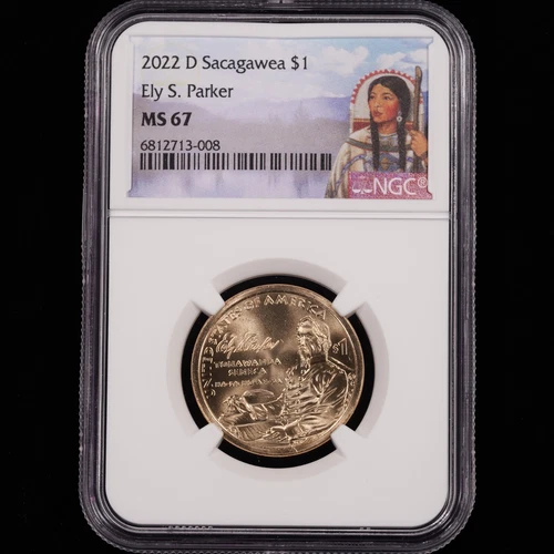 2022-D Sacagawea Ely S. Parker One Dollar $1 - NGC GRADED MS67
