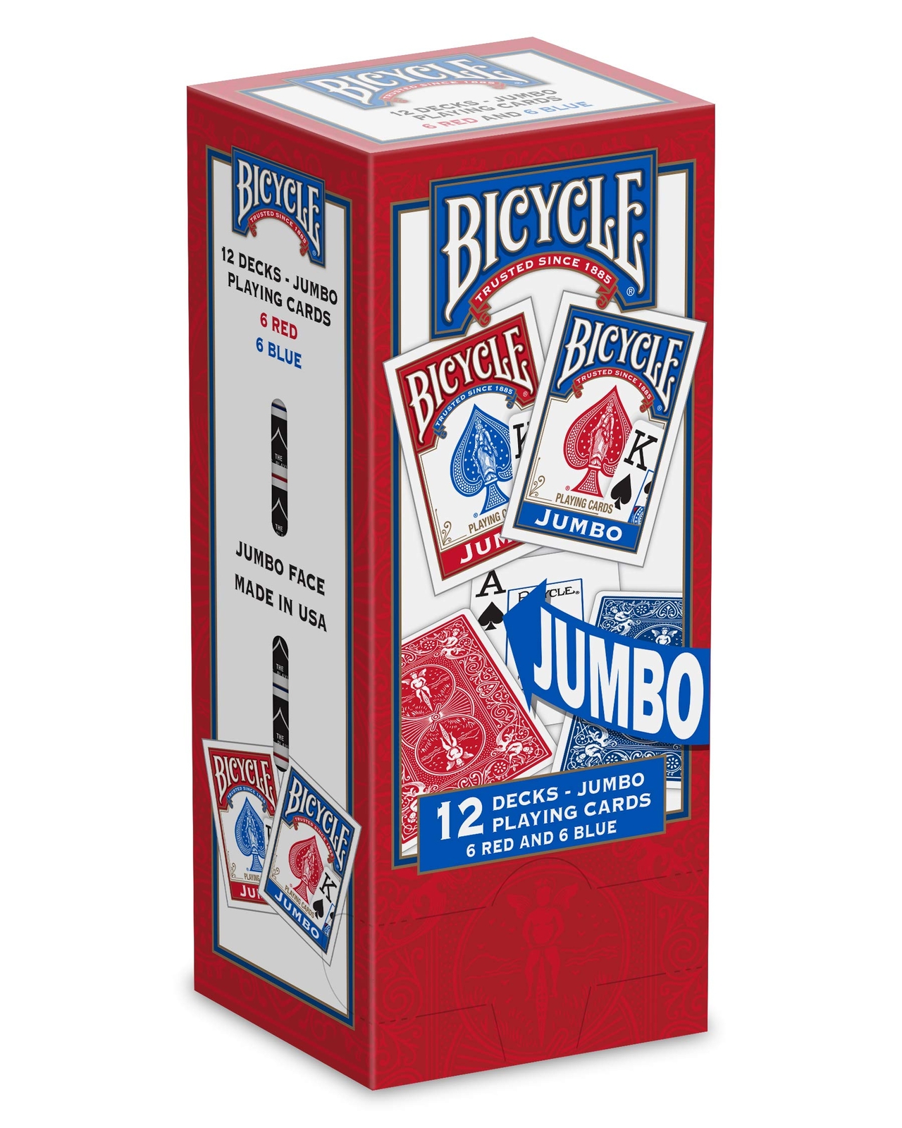 Jumbo Playing Cards, 12-pack Red/blue