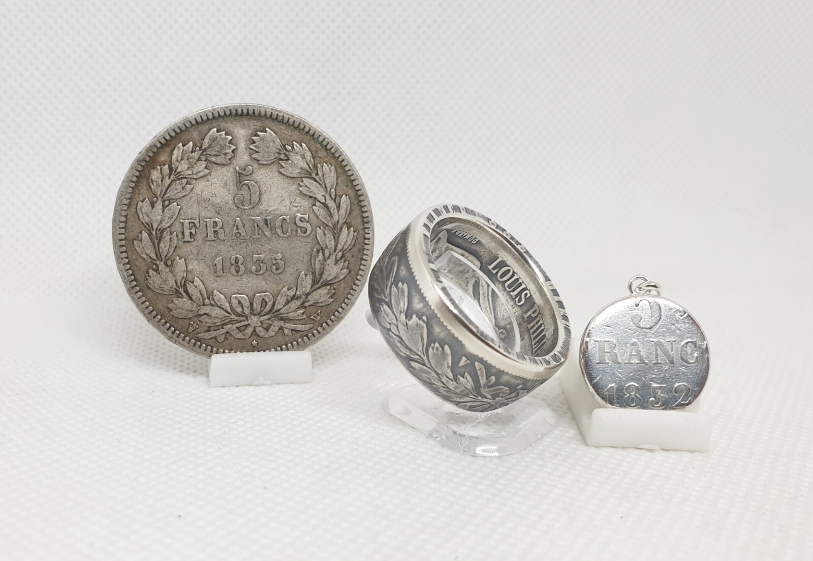 Bague pièce de monnaie 5 Francs Louis Philippe en argent : un bijou vintage durable